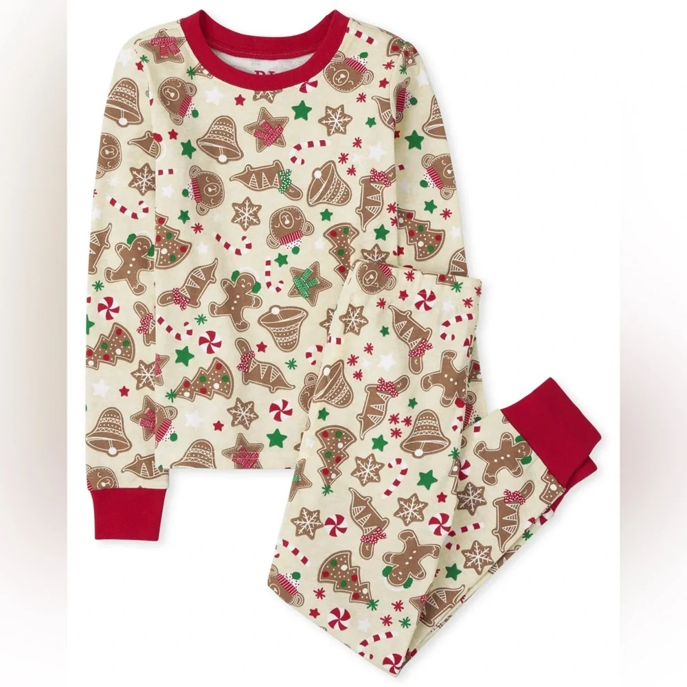 The Children’s Place Gingerbread Cookie Snug Fit Cotton Pajamas Size 5T